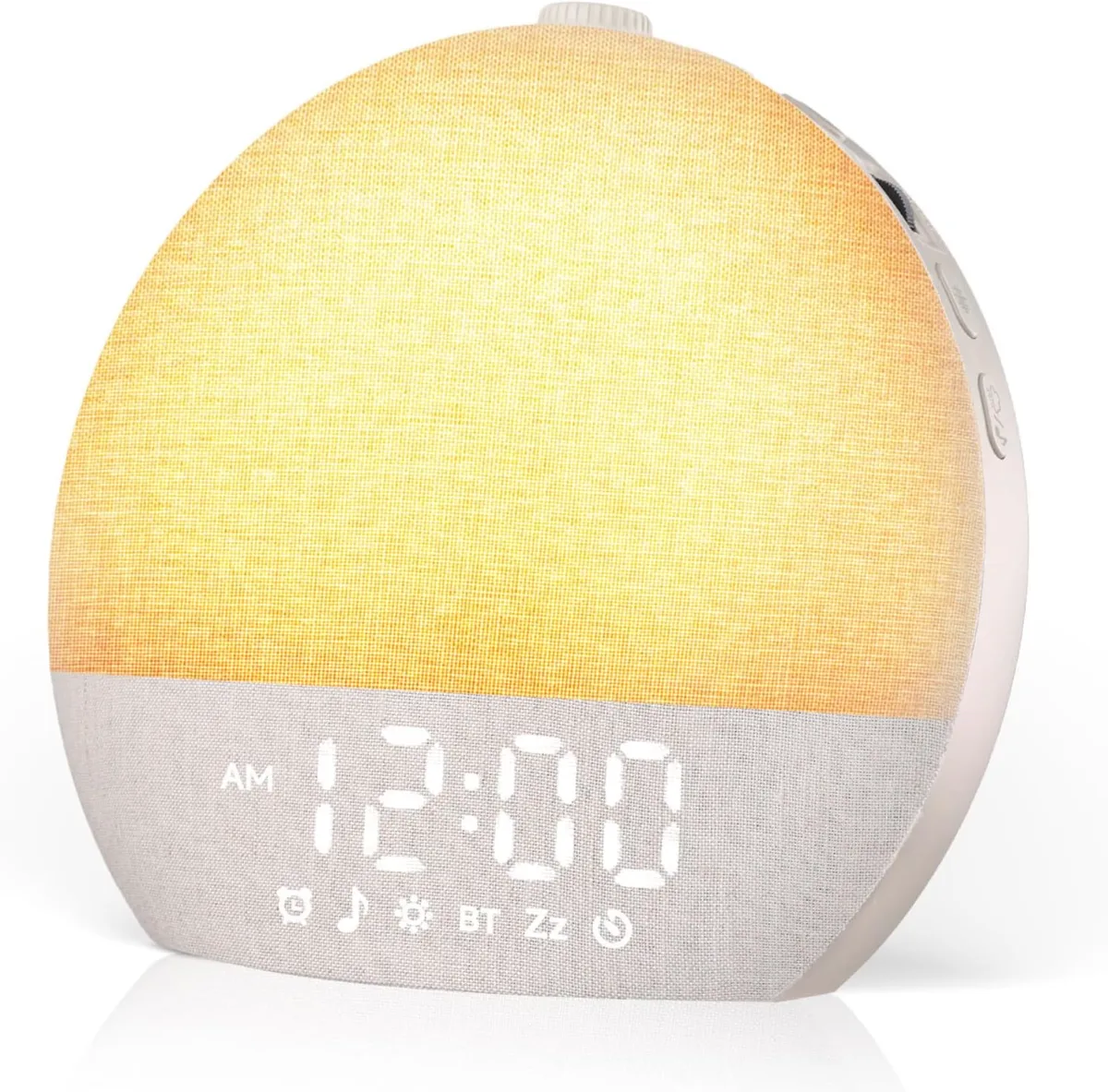 Geuuap Sunrise Alarm Clock White Noise Machine with Bluetooth Speaker,Khaki | 30 Soothing Sounds, 17 Dimmable lights, Simulated Sunrise, Backup Battery Memory, Auto-off Sleep Timer, Screen-Free Design